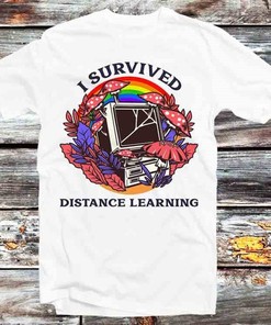 Vintage Retro Survival Mushroom Distance Learning Tee - Unique Anime Fans Gift Idea