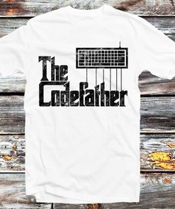 Vintage Retro The Codefather Computer Genius Tee - Cool Gift Idea for Anime Fans