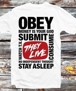 Vintage Retro They Live Horror Sci-Fi Tee - Anime Fans Gift Idea