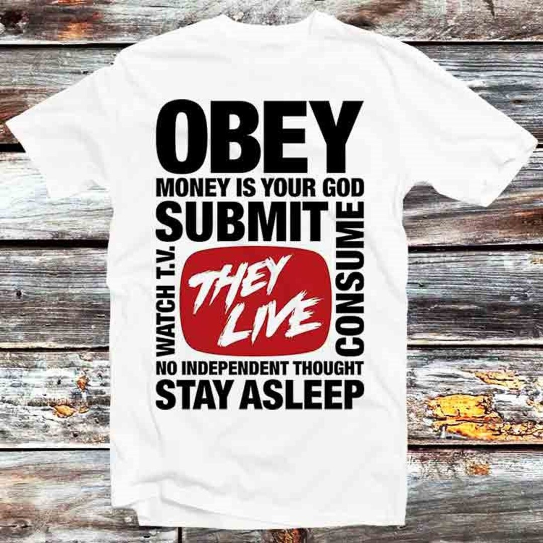 Vintage Retro They Live Horror Sci-Fi Tee - Anime Fans Gift Idea