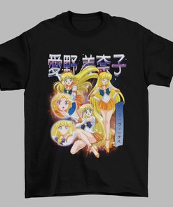 Vintage Sailor Moon Rei Hino Tee, Harajuku Clothing Anime Tee, Ideal Gift for Manga and Anime Lovers