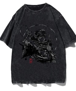 Vintage Style Anime Cotton T-Shirt - Unisex Shirt for Manga Fans with Japanese Theme and Cool Graphics
