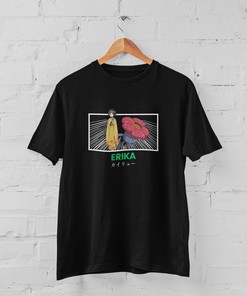 Vintage Style Erika Gym Leader Graphic Tee - Retro Anime Shirt for Fans