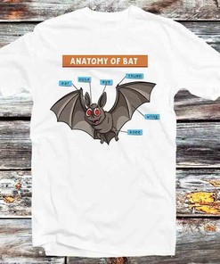 Vintage Tee for Bat Lovers - Anatomy of A Bat Tee