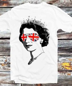 Vintage Tee for Fans of British Monarchy - British Crown Sunglasses Tee
