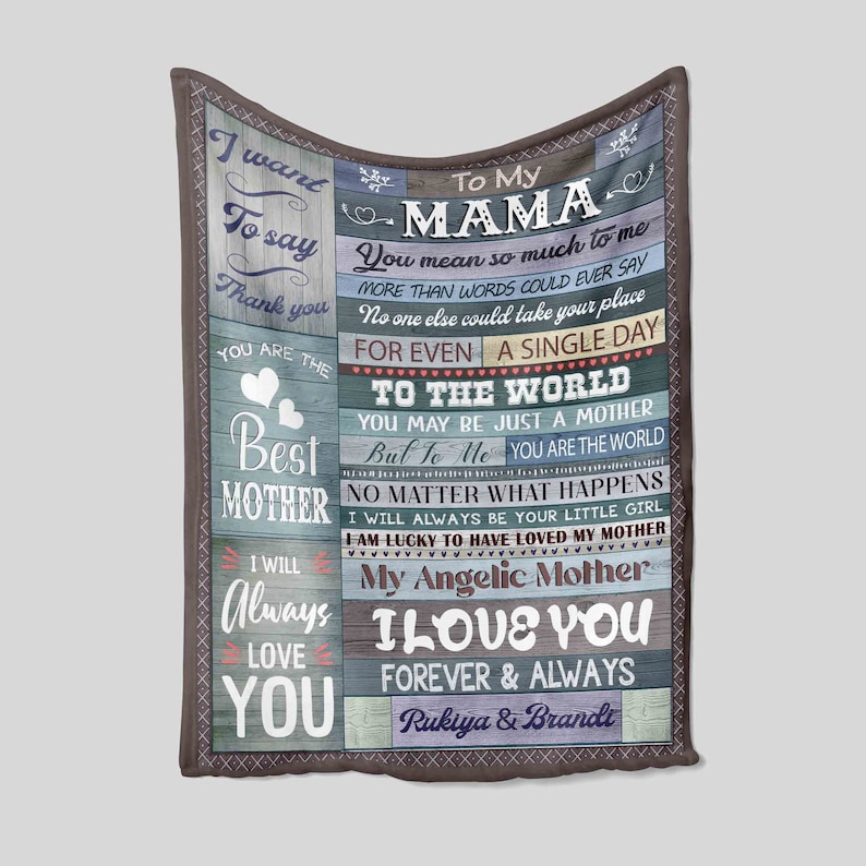 Warm Custom Mama Quilt Blanket, Perfect Gift for Mother's Day and Home Decoration - Image 2