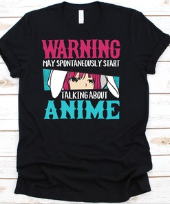 Warning - Anime Addict Graphic Tee - Fun Gift for Otakus, Unique Graphics Included