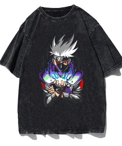 Washed Manga Tee - Anime Vintage Shirt, Graphic Anime Tee, Harajuku Clothing, Fan Gift