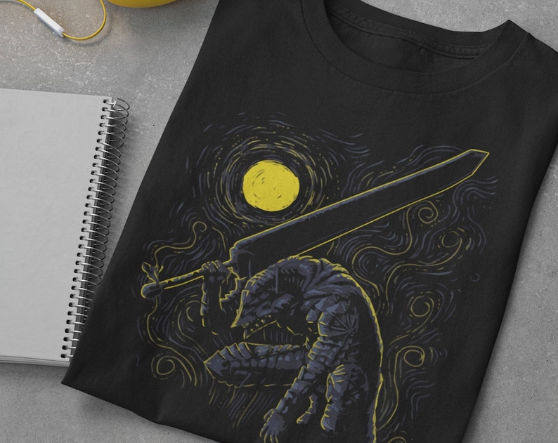 Watercolor Knight - Unisex Artistic Anime Painting Shirt - Perfect Gift - Image 2