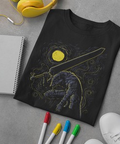 Watercolor Knight Unisex Shirt - Painting Anime Tee - Vintage Manga Sweatshirt