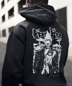 Welcome to Chaos Anime Hoodie: Front and Back Design for Fans