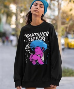 Whatever Happens Sweater - Retro Manga Sweatshirt, Top Choice for Anime and Manga Lovers