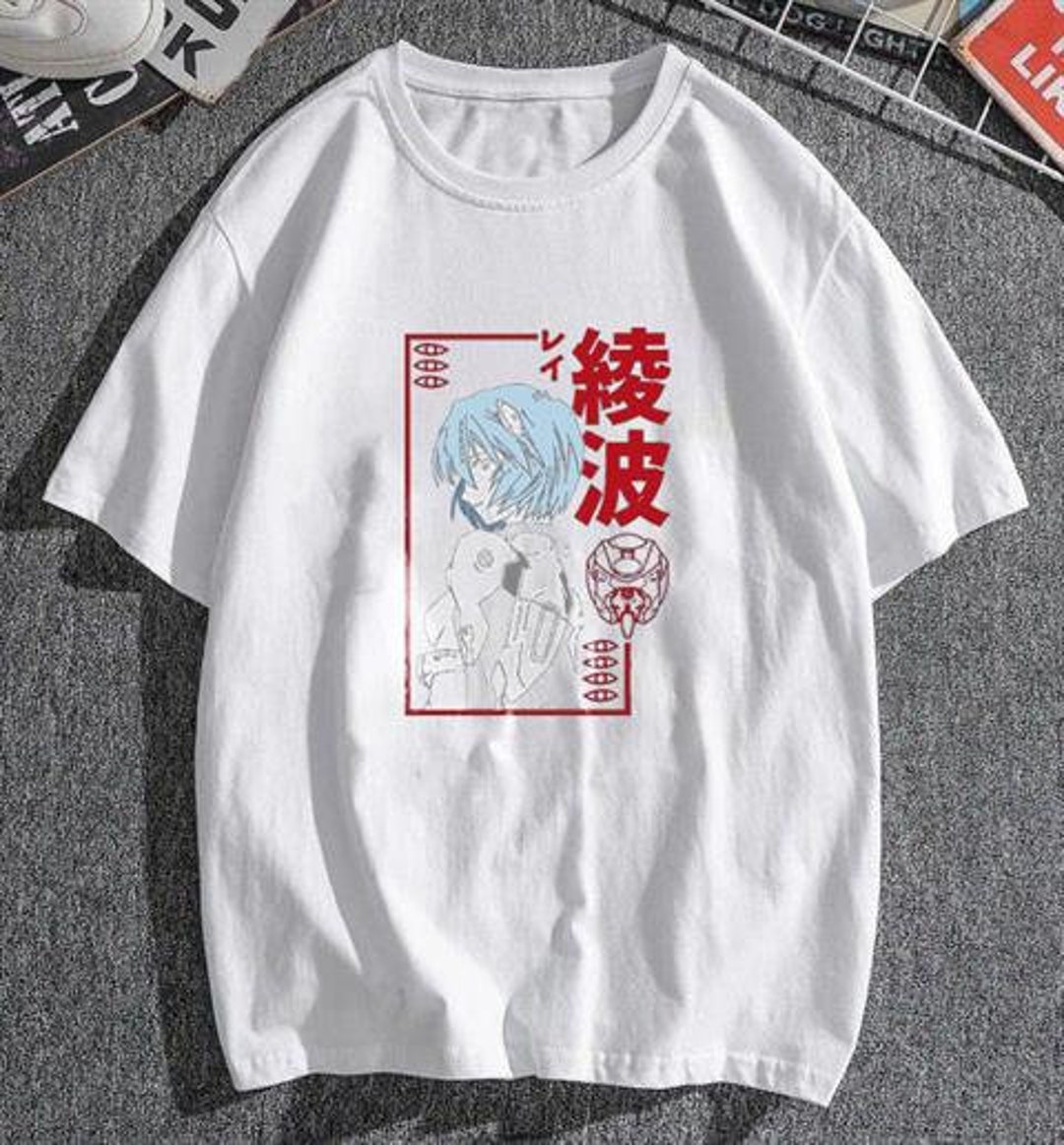 White Japanese Cotton Tee for Women - Aesthetic Manga Shirt with Graphic Design - Gift for Anime Fans