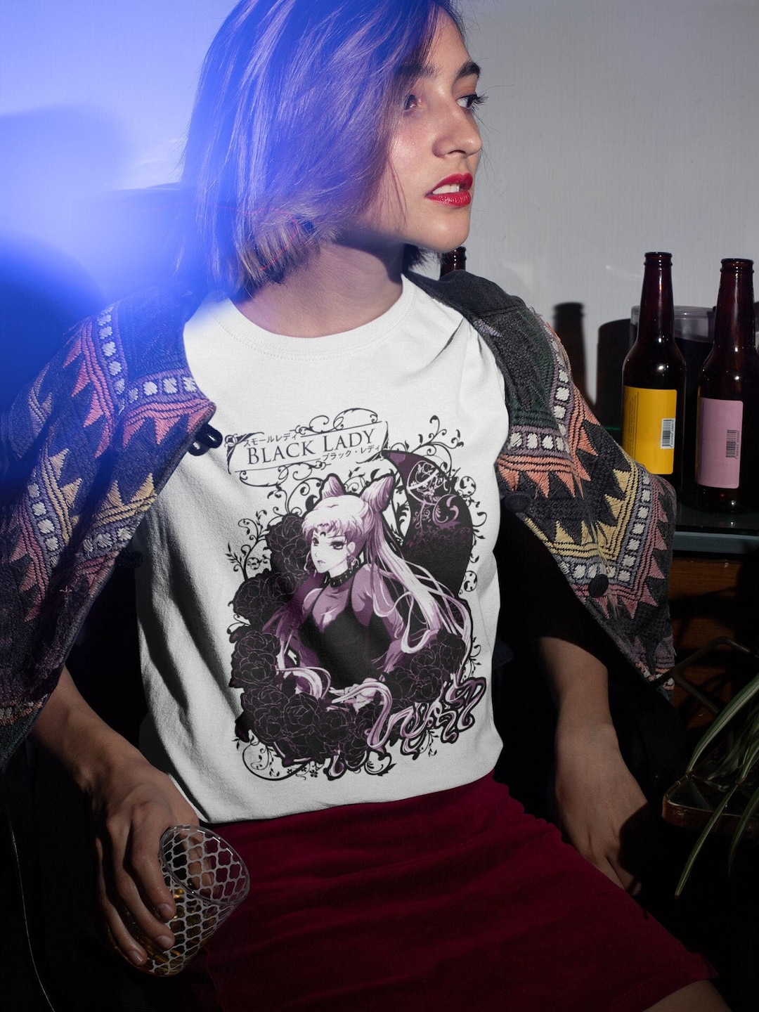 Wicked Lady Chibusa Sailor Moon Fans Black Shirt