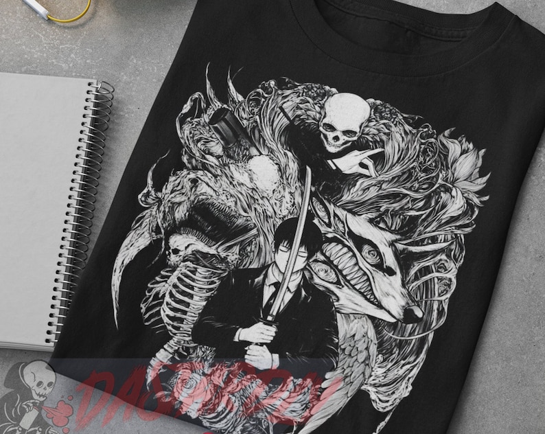 Wolf Gothic - Death Metal Chainsaw Hoodie - Anime Gift Shirt - Image 2