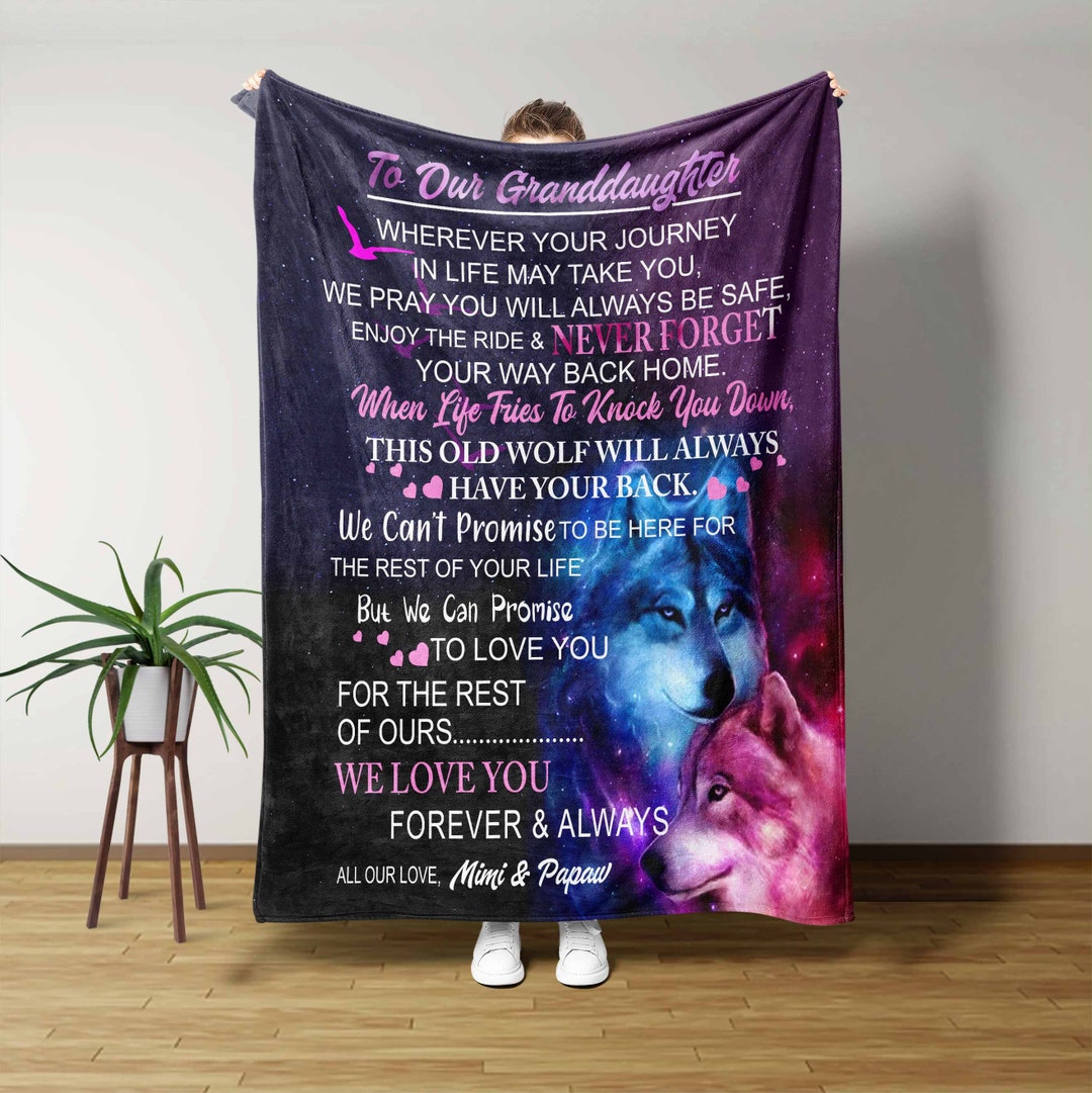 Wolves Personalized Quilt Blanket for Boys and Girls - Ideal for Picnic and Bedroom Decor