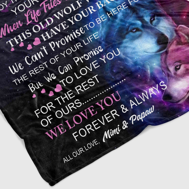 Wolves Personalized Quilt Blanket for Boys and Girls - Ideal for Picnic and Bedroom Decor - Image 3
