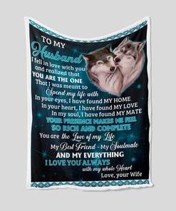 Wolves Personalized Quilt Blanket for Couple - Great Wedding Anniversary and Perfect Gifts for Family