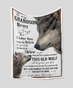 Wolves Personalized Quilt Blanket for Grandma for Picnic and Bedroom Decor
