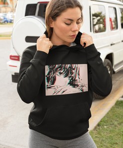 Yami Kawaii Aesthetic Sweatshirt, Pastel Goth Hoodie with Anime Vaporwave Rose