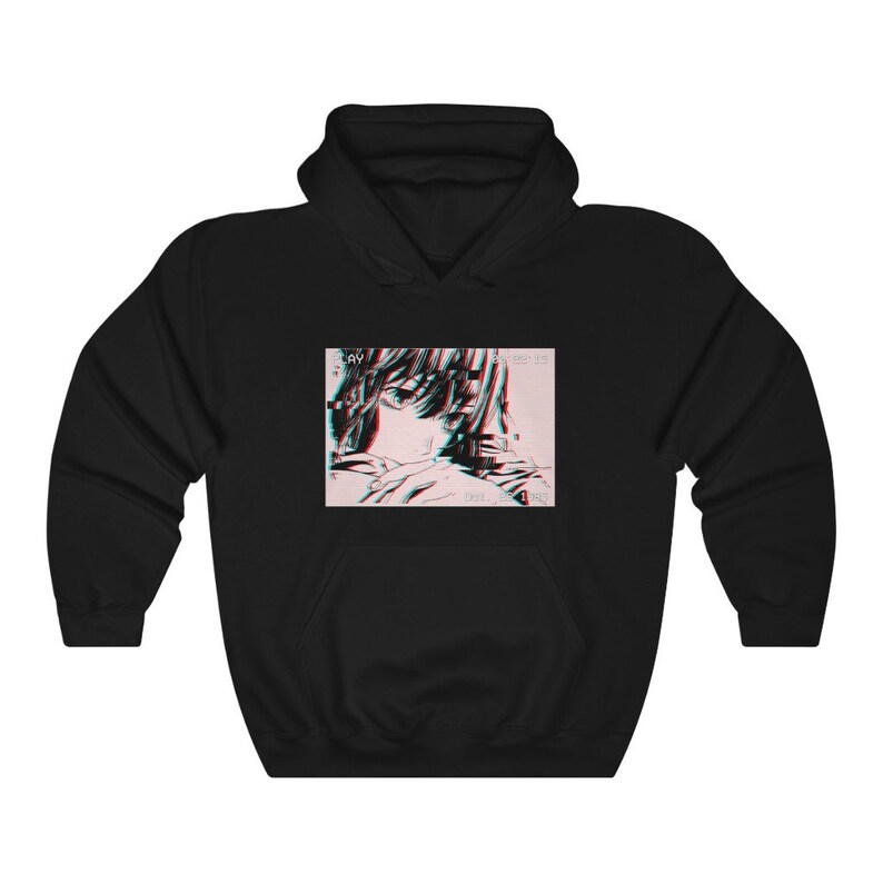 Yami Kawaii Aesthetic Sweatshirt, Pastel Goth Hoodie with Anime Vaporwave Rose - Image 3