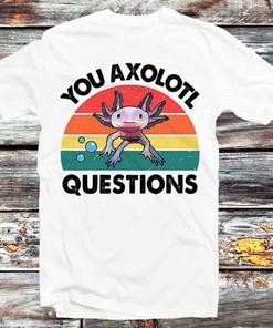 You Axolotl Question T-Shirt - Vintage Axolotls Fans Tee: Fan Gift Included