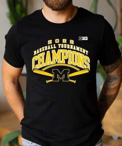 2022 Big Ten Baseball Tournament Champions Michigan Wolverines T-Shirt Perfect for Fans