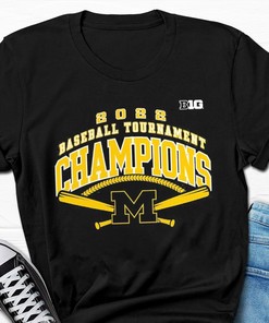 2022 Big Ten Baseball Tournament Champions Michigan Wolverines T-Shirt Perfect for Fans