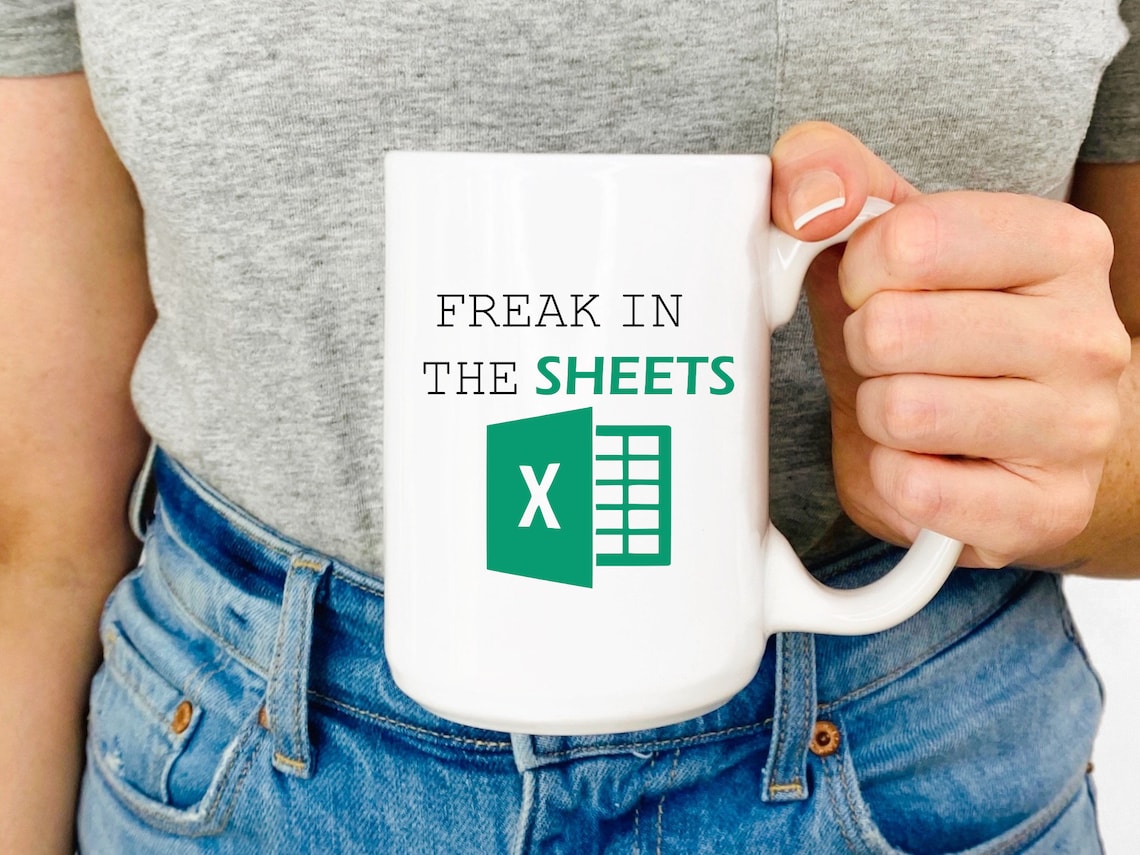 Accountant Humor Mug - Freak in the Sheets Excel Mug - Perfect Corporate Gift for Christmas - Image 2