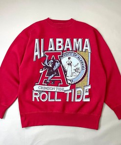 Alabama Crimson Tide Fans Get Two Shirts In One - NCAA Football Crewneck Sweatshirt and Hoodie