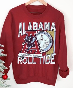Alabama Crimson Tide Fans Get Two Shirts In One - NCAA Football Crewneck Sweatshirt and Hoodie