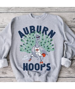 Auburn Basketball Peacock Tee with Fan Gift Option