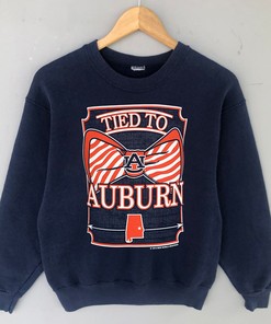 Auburn Tigers War Eagle Tied to Prep Bow Bright T-Shirt with Fan Gift Option