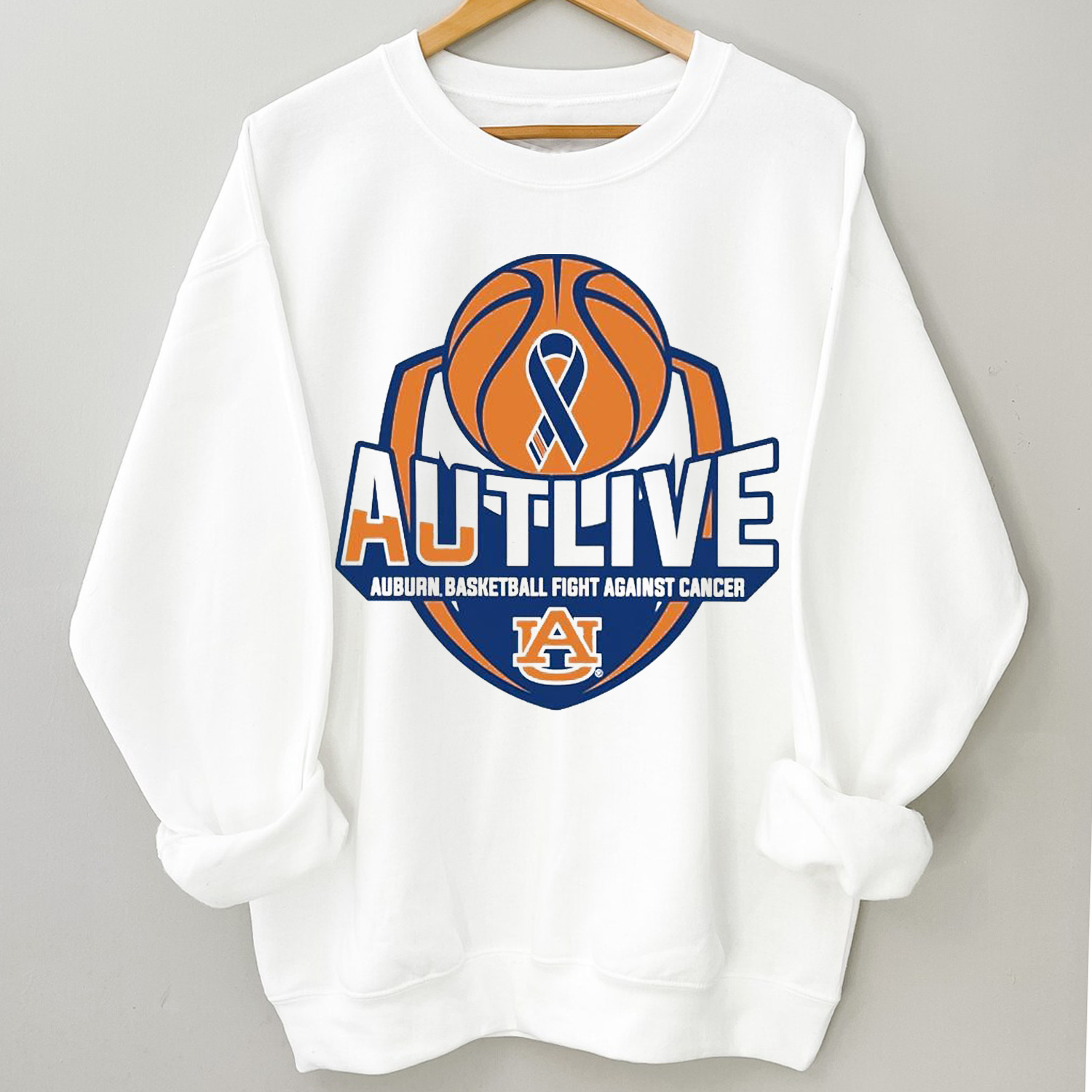 Autlive Auburn Basketball Fight Against Cancer Tee for Sports Fans with Fan Gift Option