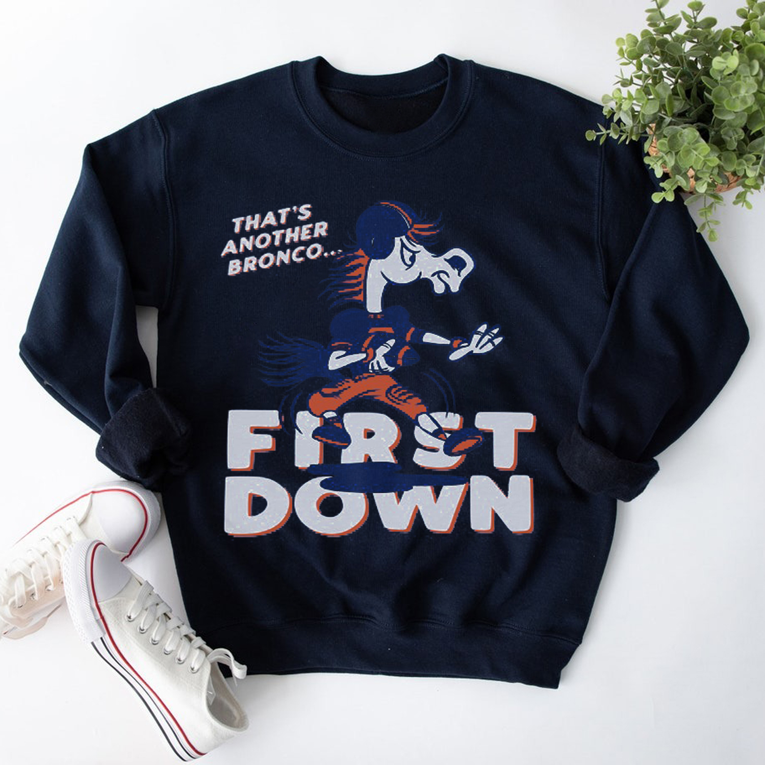 BSU Bronco First Down Vintage Tee, Perfect Fan Gift