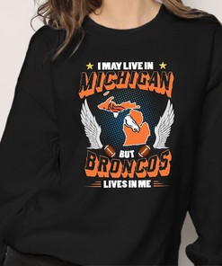 Broncos Lives in Me Tee, Perfect Gift for Broncos Lover