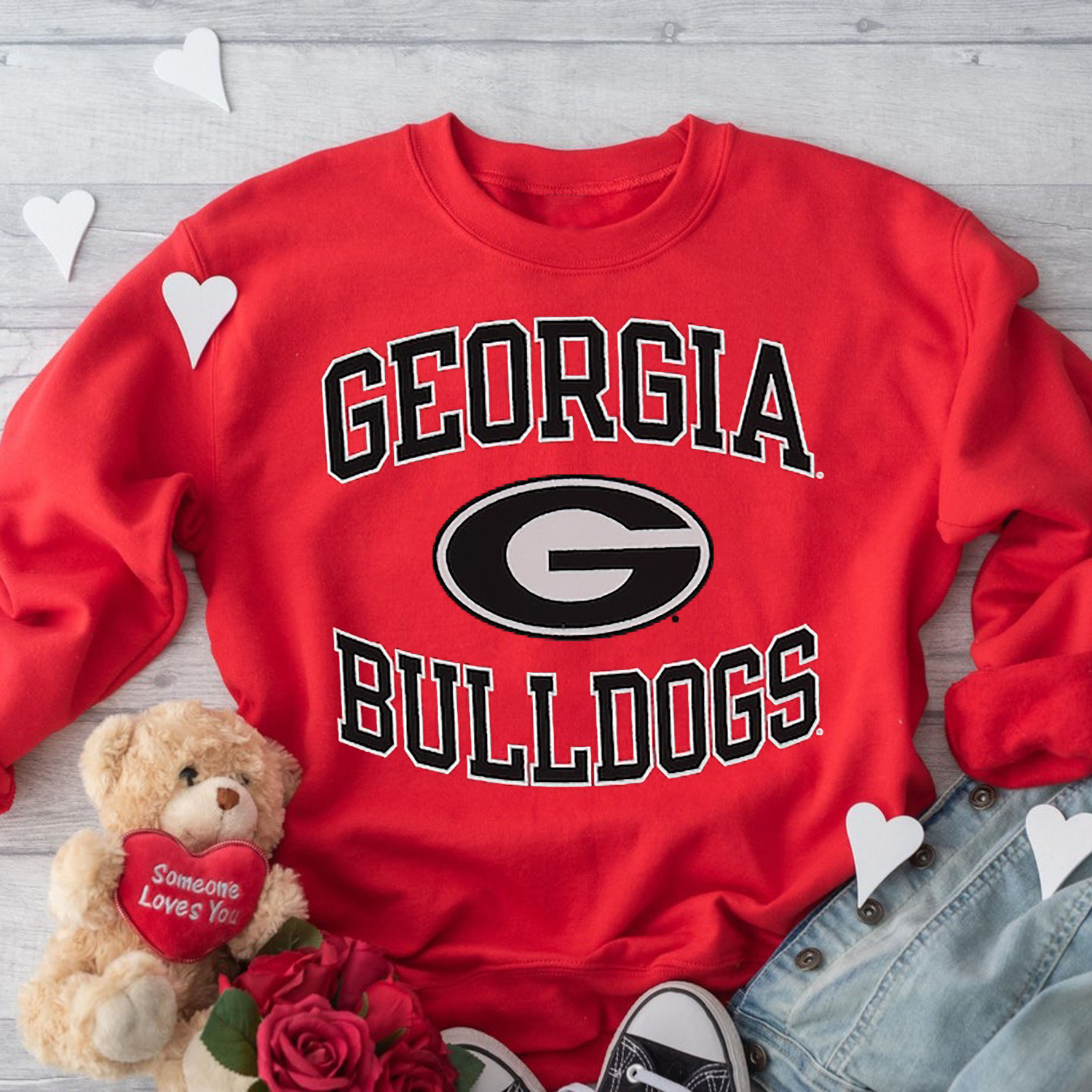 Champion Youth Red Circling Team Jersey Tee - Georgia Bulldogs Apparel for Kids