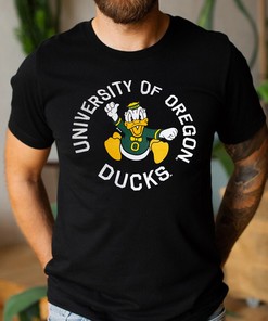 Charging Duck Surrounded by University of Oregon Ducks T-Shirt - Fan Gift Idea