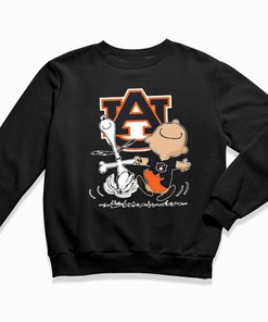 Charlie Brown Snoopy Auburn Tigers Fan Gift T-Shirt with Two Additional Options