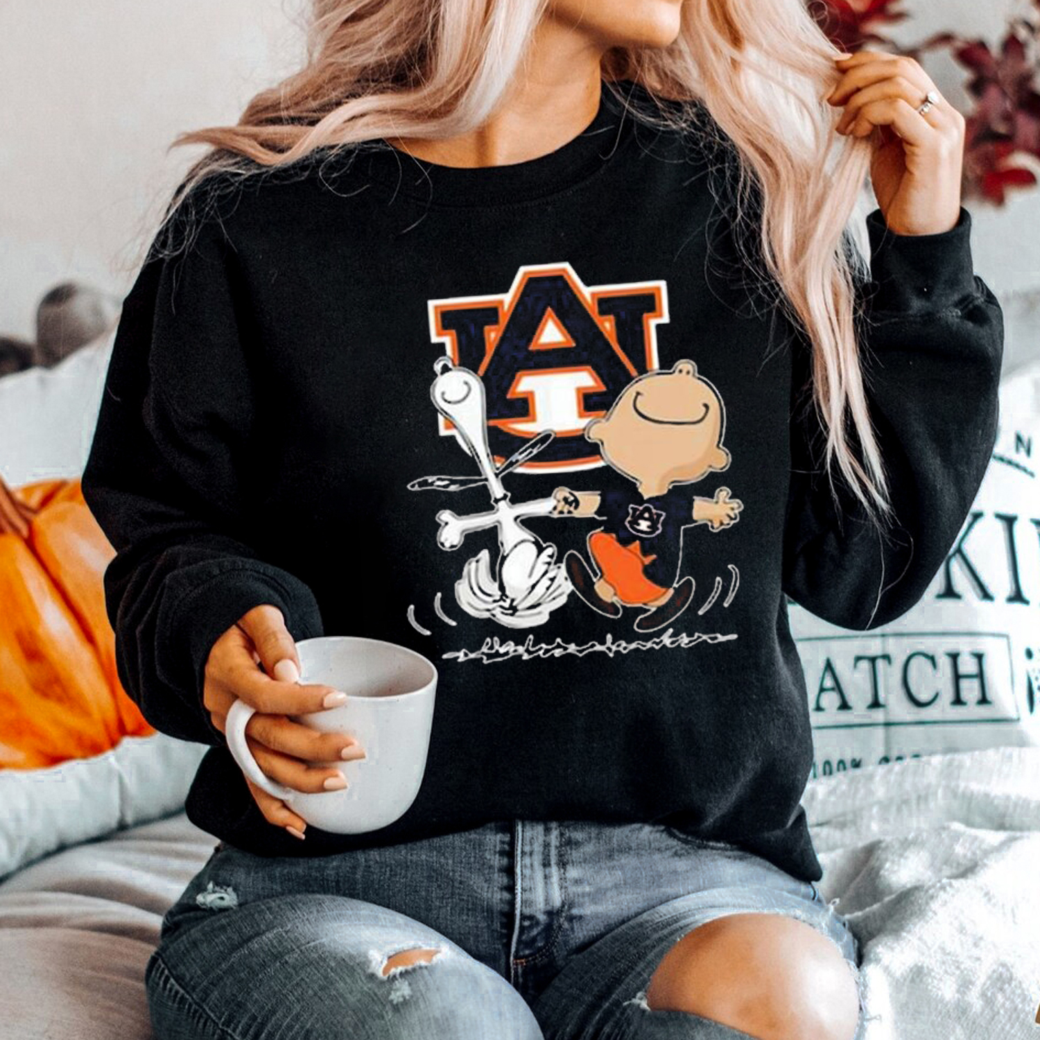 Charlie Brown Snoopy Auburn Tigers Fan Gift T-Shirt with Two Additional Options