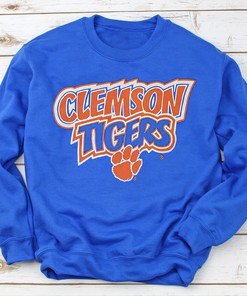 Clemson Tigers Vintage 90s Made in USA Crewneck Sweatshirt for NCAA Fans