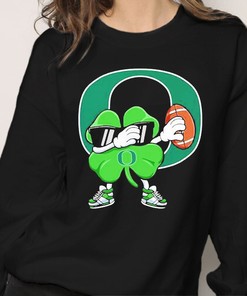 Dabbing Shamrock Football St Patricks Day Oregon Ducks Shirt - Gift for Fans