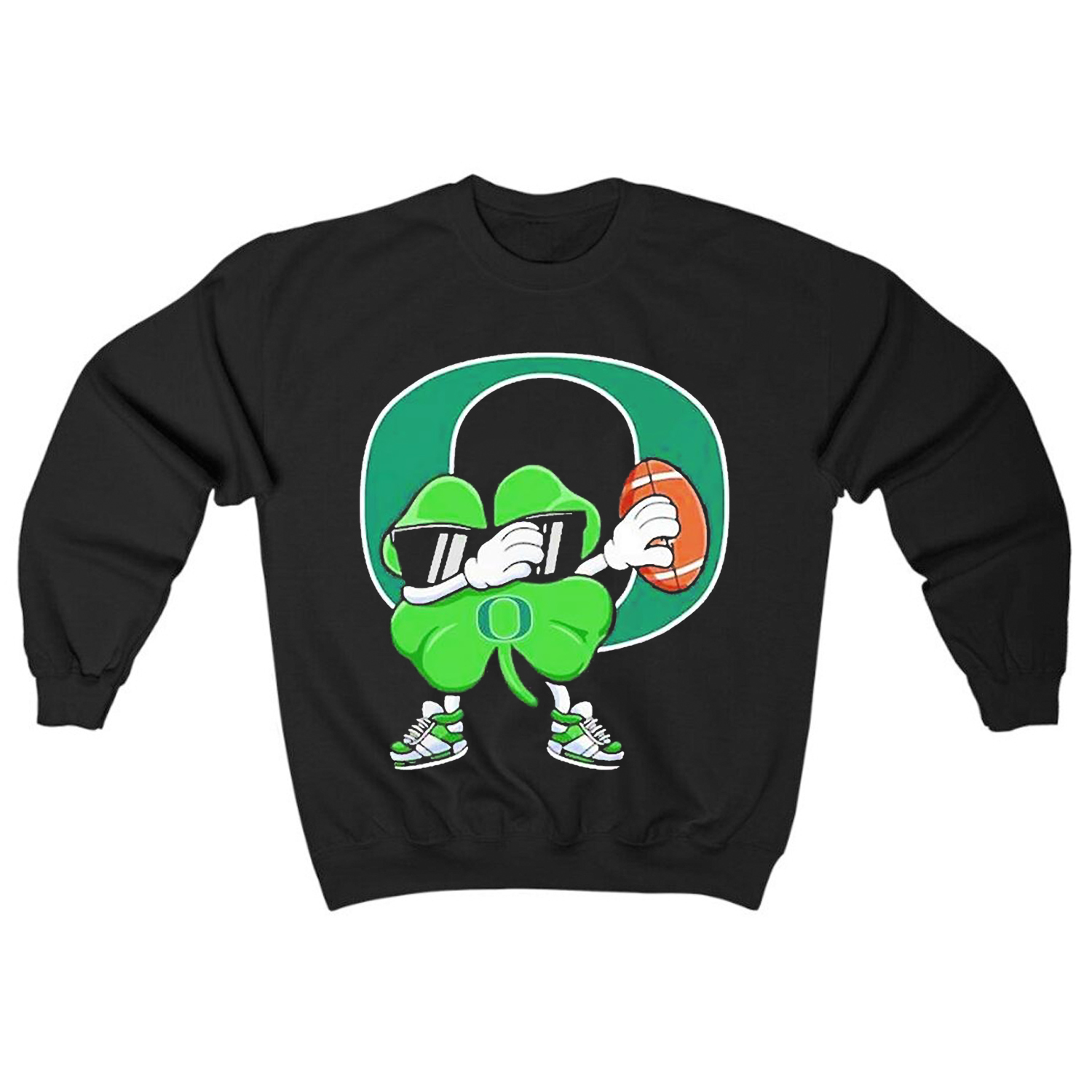 Dabbing Shamrock Football St Patricks Day Oregon Ducks Shirt - Gift for Fans