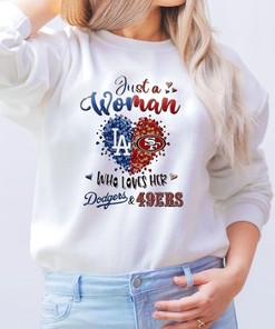 Dodgers And Raiders Color Tee Shirt For Ladies Who Love Sports Ideal Gift For Fans