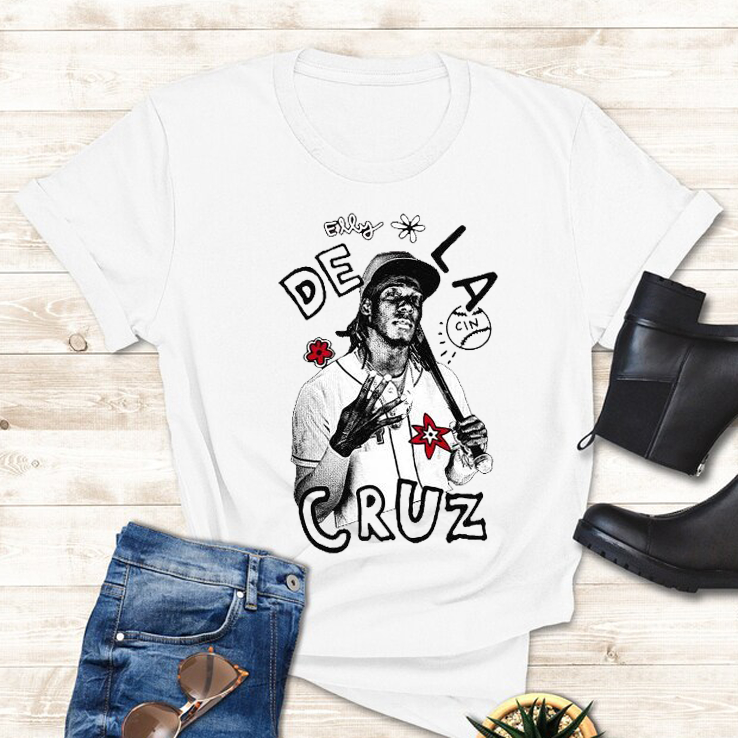 Elly De La Cruz Hand Sign MLBPA Tshirt, Hoodie, Sweatshirt, Gift for Fans - Image 2