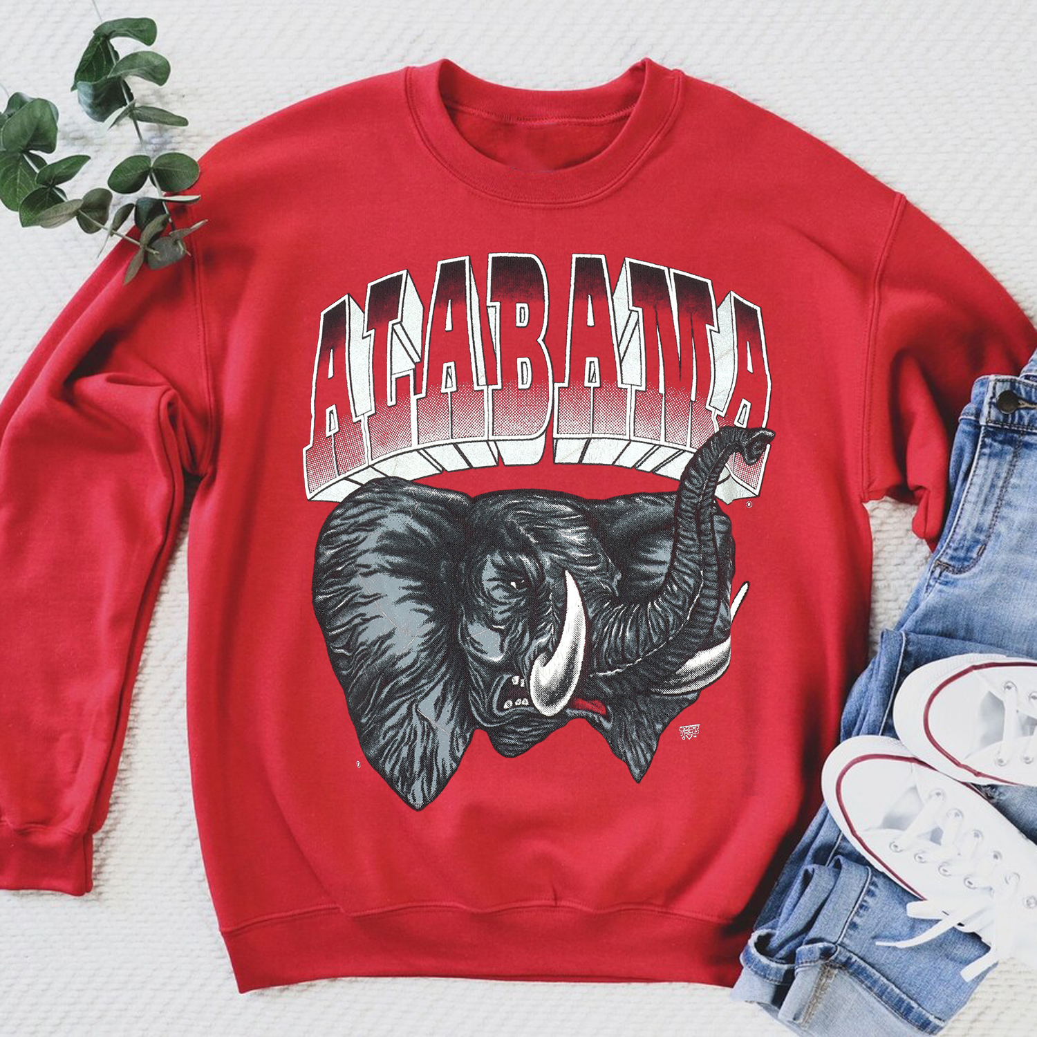 Feel The Comfort with NCAA - Alabama Crimson Tide Crew Neck Sweatshirt by Tultex