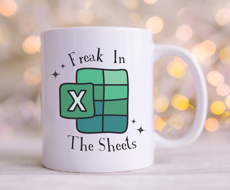 Funny Coworker Accountant Mug - Freak in The Sheets CPA Mug - Excel Spreadsheet Mug - Image 2