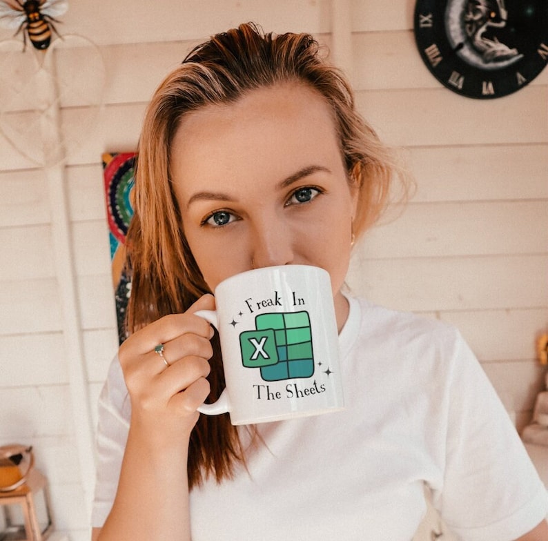Funny Coworker Accountant Mug - Freak in The Sheets CPA Mug - Excel Spreadsheet Mug - Image 3
