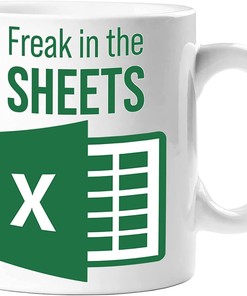 Funny Excel Mug - Unleash Your Inner Spreadsheet Freak - Perfect Gift for Work Colleagues or Friends