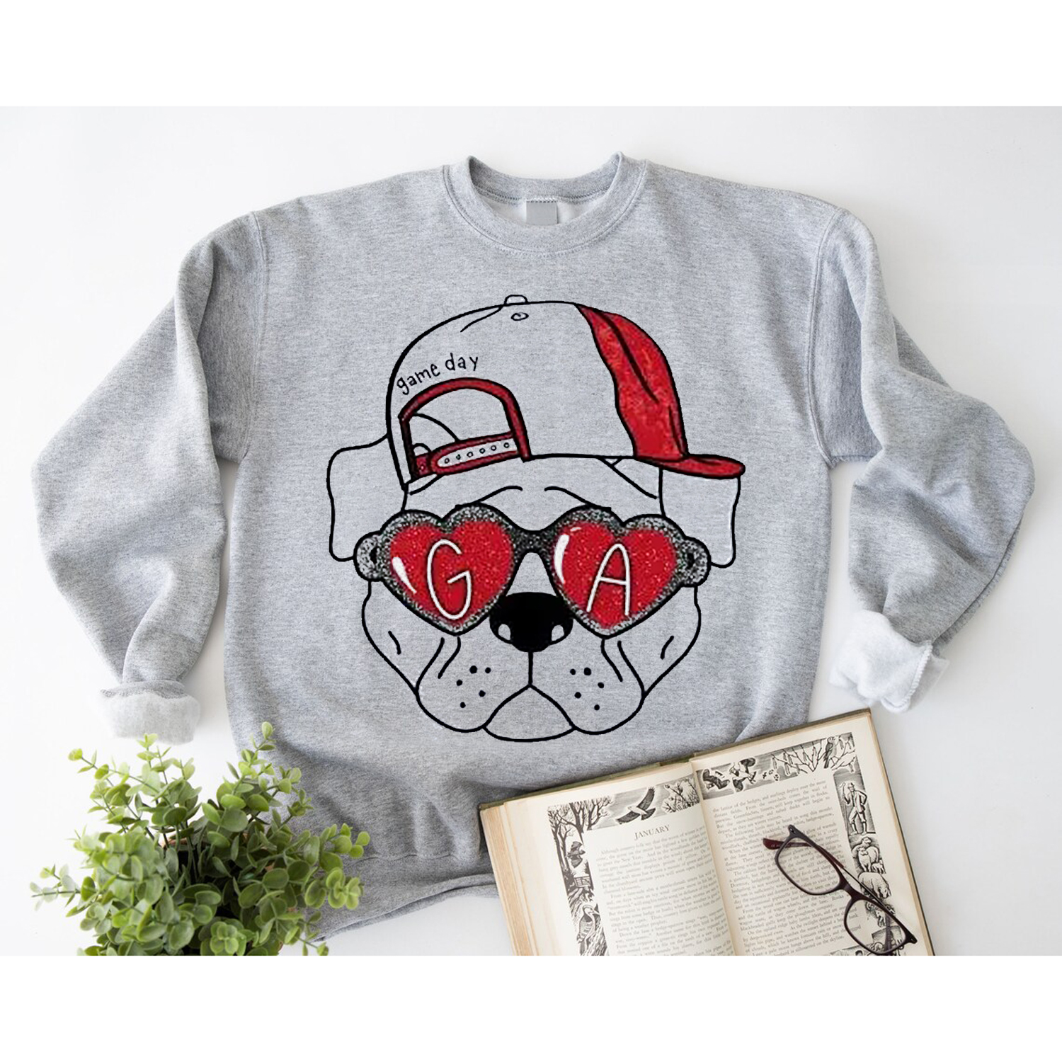 Georgia Bulldog Sunnies Tee Shirt - Fan Gift Idea